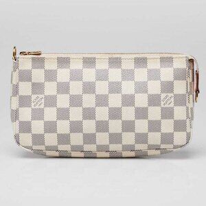 Louis Vuitton Damier Azur Canvas Accessories Pochette NM Bag w/o Strap